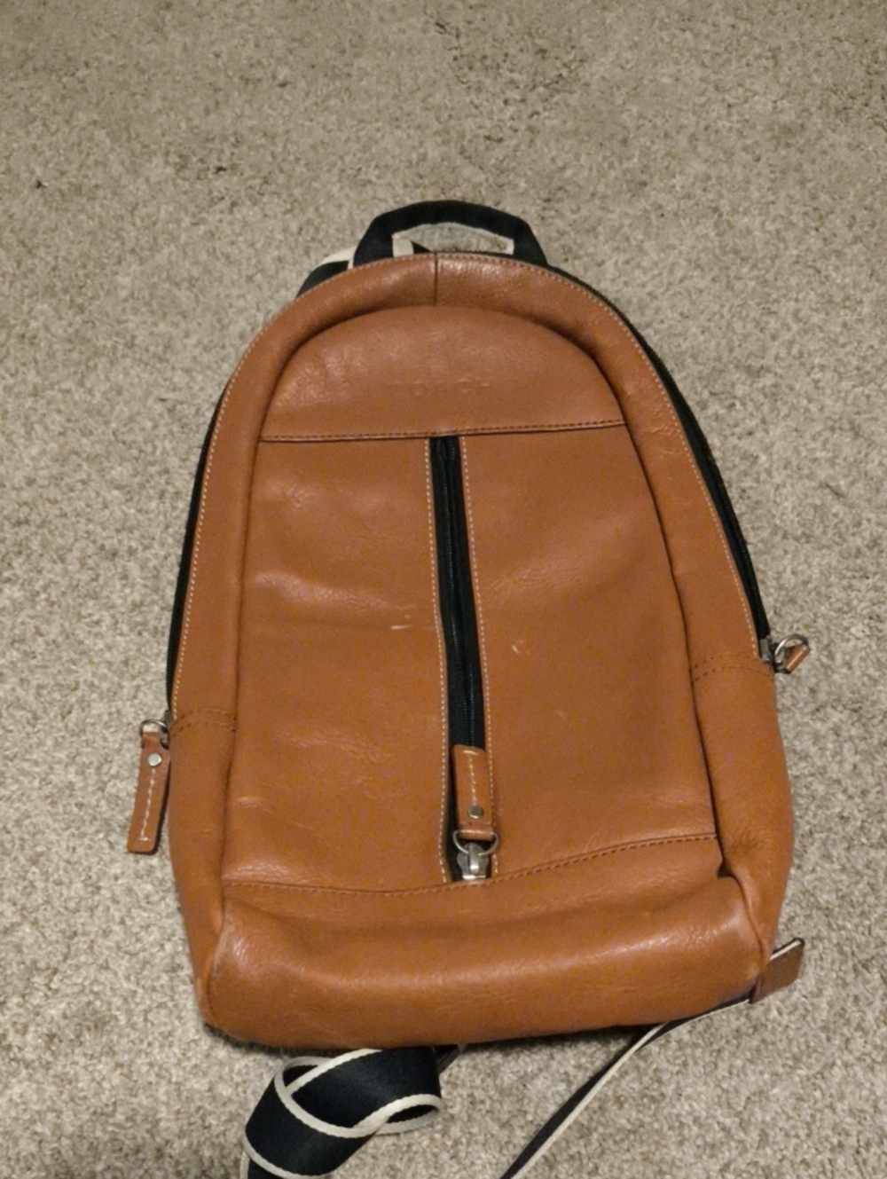 Unisex Tan Leather Sling Bag - Unbranded - Rare